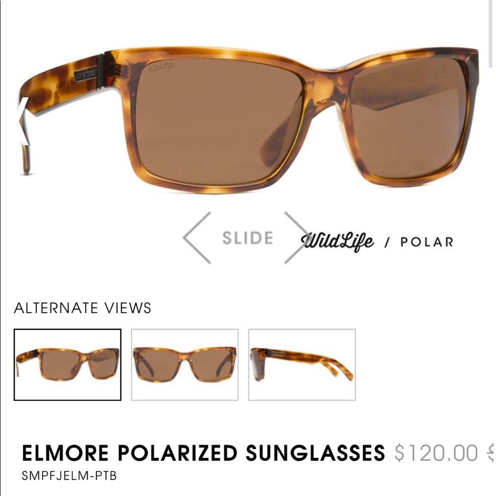 Womens Polarized Tortoise Vonzipper Elmore Sunglasses